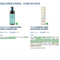 Pianki do mycia twarzy: Ziaja, Chitone Care, Resibo, Feel Free. Pomagają odbudować barierę hydrolipidową skóry.