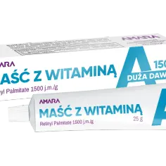 Maść z witaminą A Amara, 25g. Duża dawka Retinyl Palmitate 1500 j.m./g dla Twojej skóry.